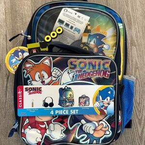 Sonic the Hedgehog 4 Piece Backpack Set